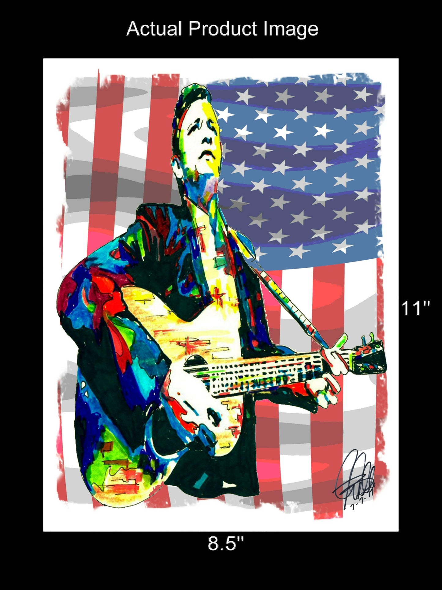 Johnny Cash Country Music Poster Print Wall Art 8.5x11