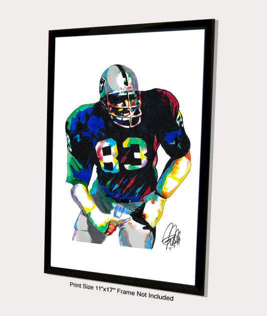 Ted Hendricks Raiders Mad Stork LB Football Sports Poster Print Wall Art 11x17