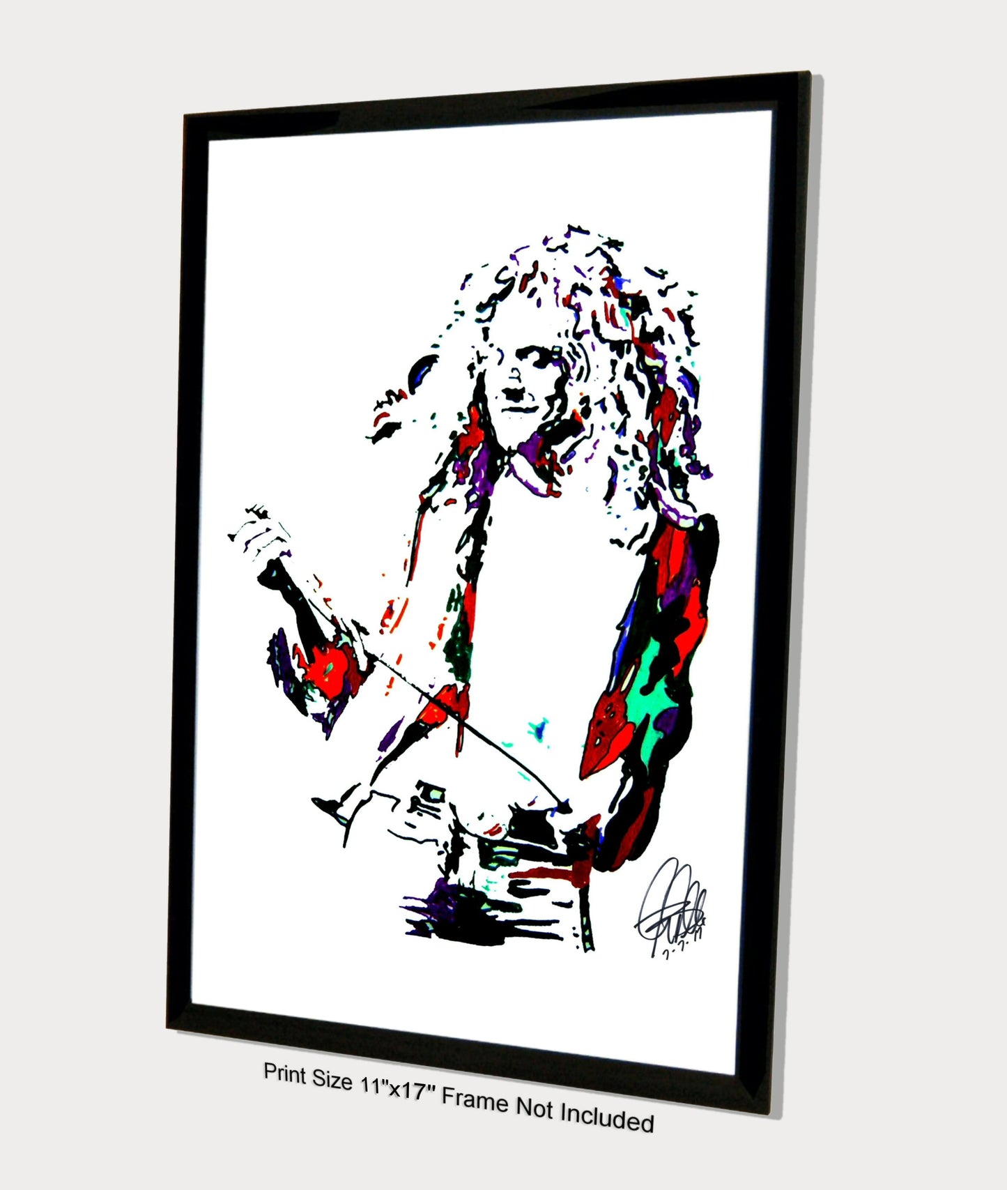 Robert Plant Led Zeppelin Singer Rock Music Poster Print Wall Art 11x17