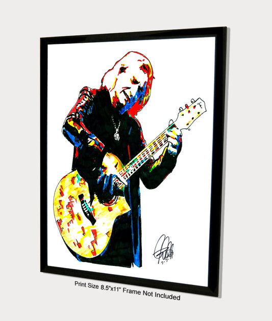 Joe Walsh James Gang Eagles Guitar Rock Music Poster Print Wall Art 8.5x11