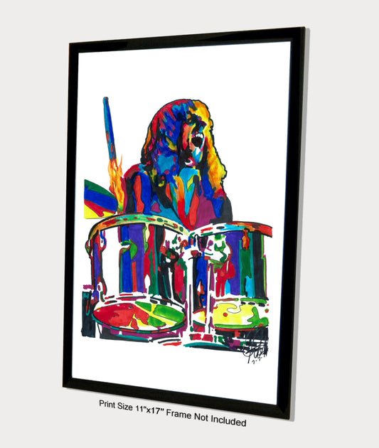 Alan White Yes Drums Rock Music Poster Print Wall Art 11x17