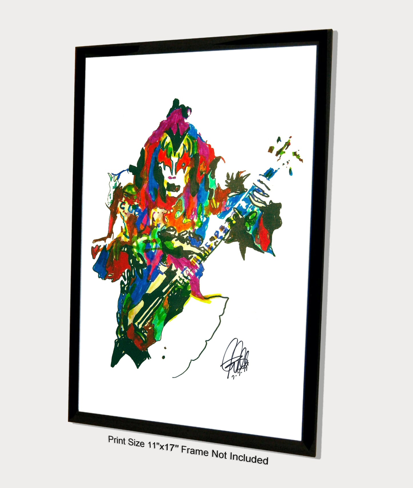 Gene Simmons Kiss Singer Bass Hard Rock Music Poster Print Wall Art 11x17