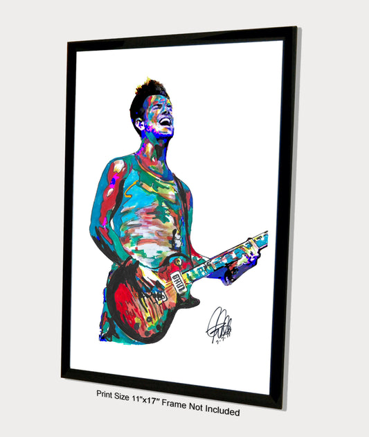 Nick Hexum 311 Singer Guitar Rock Music Print Poster Wall Art 11x17