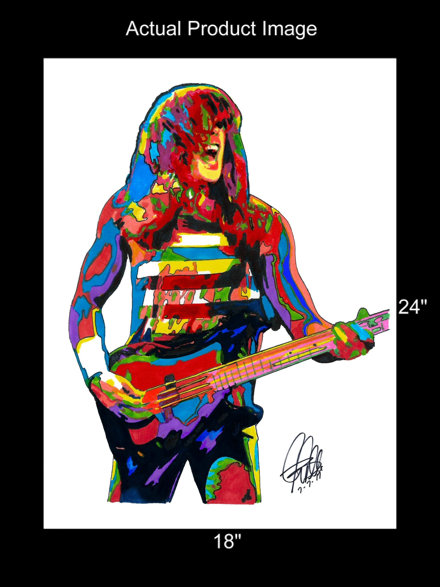 Cliff Williams ACDC Bass Hard Rock Music Poster Print Wall Art 18x24