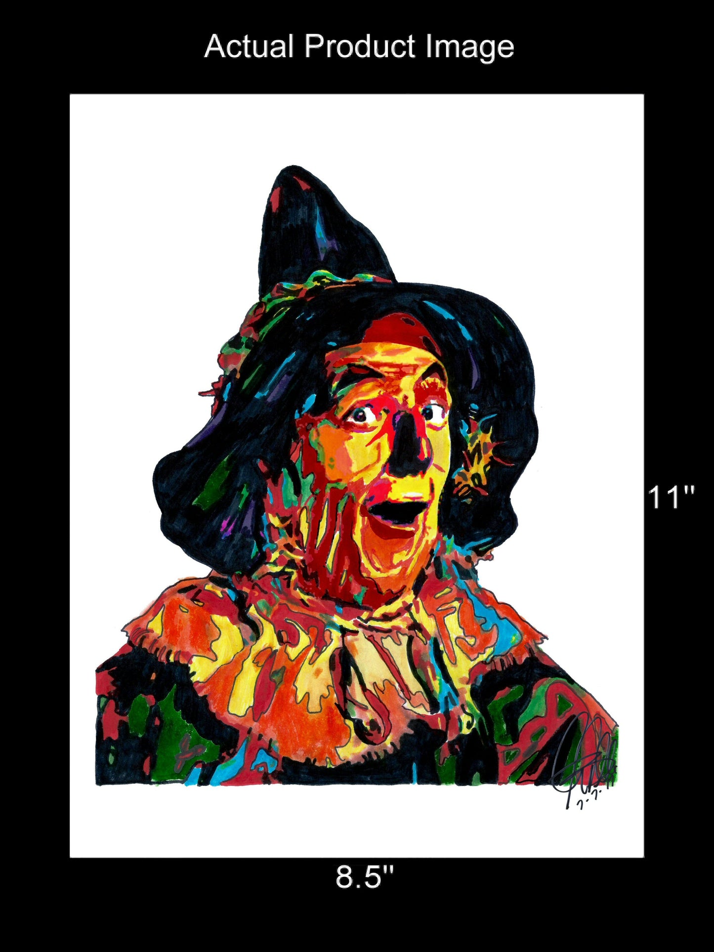 Scarecrow The Wizard of Oz Poster Print Wall Art 8.5x11