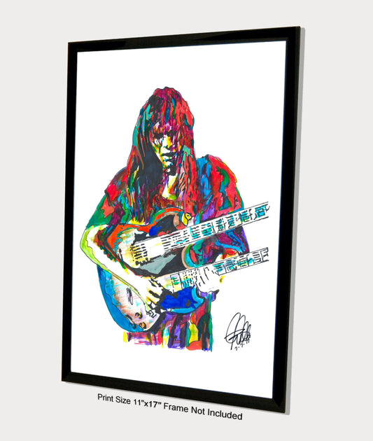 Steve Howe Yes Guitar Rock Print Poster Wall Art 11x17