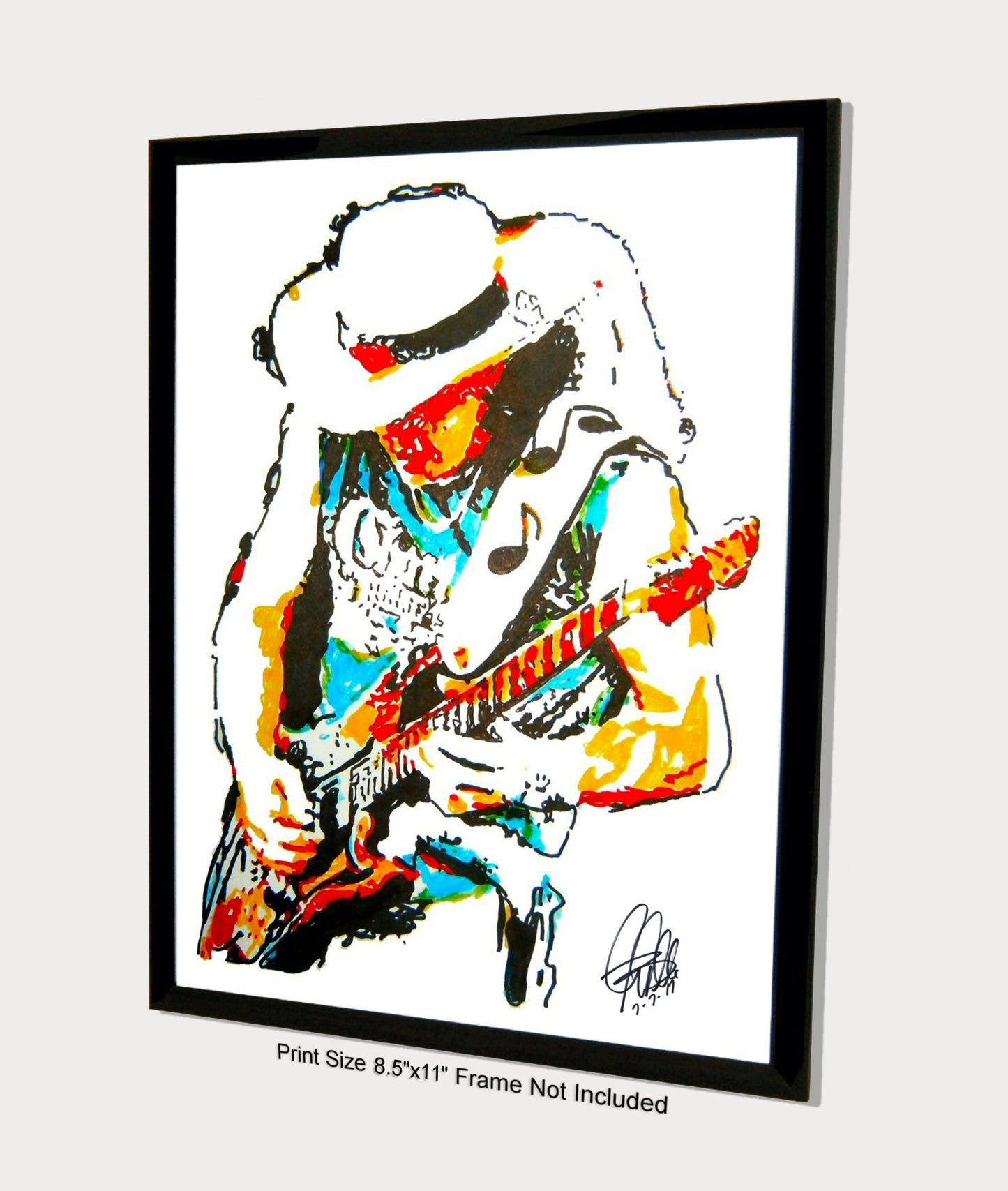 Stevie Ray Vaughan SRV Blues Rock Music Print Poster Wall Art 8.5x11