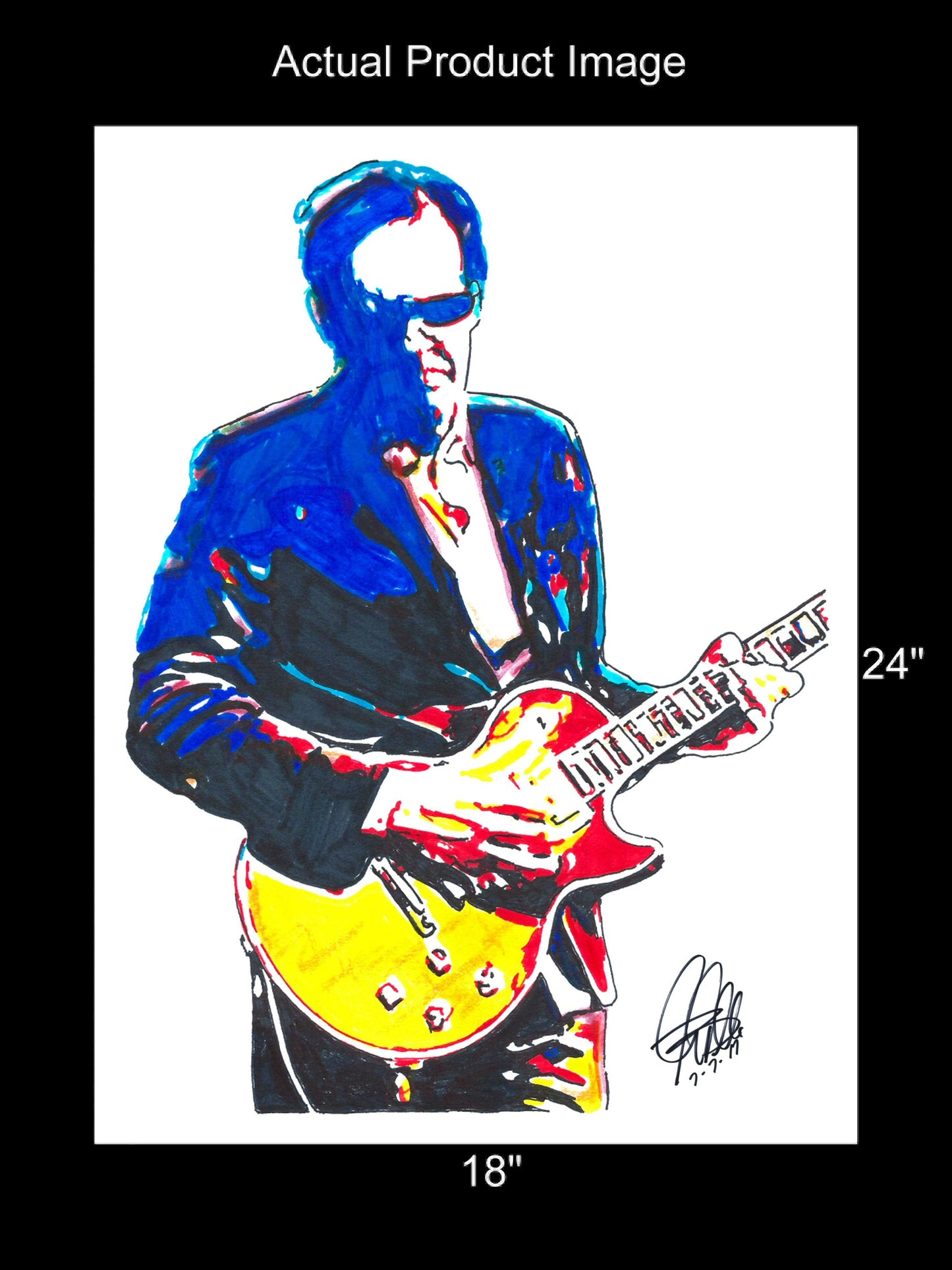 Joe Bonamassa Blues Hard Rock Guitar Music Poster Print Wall Art 18x24