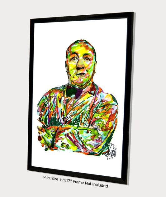 Curly Howard Three Stooges Comedy Poster Print Wall Art 11x17