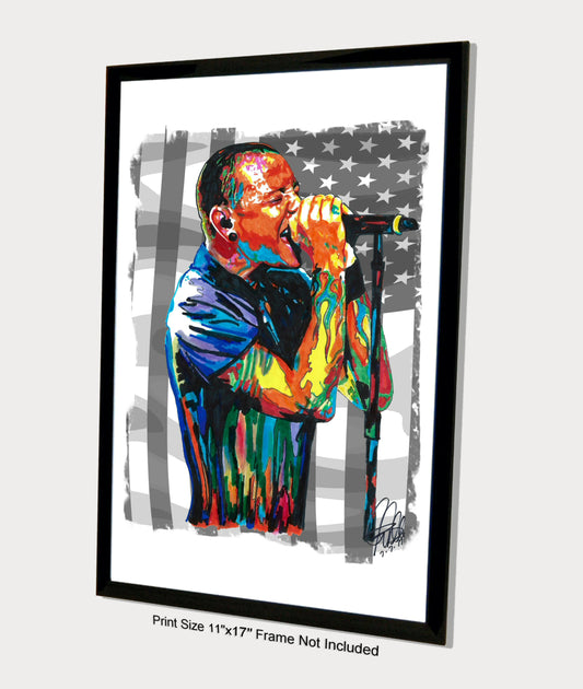 Chester Bennington Linkin Park Singer Rock Music Poster Print Wall Art 11x17