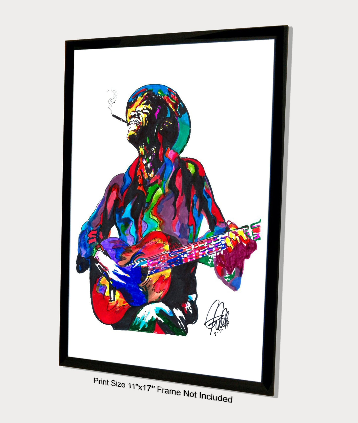 Lightnin Hopkins Singer Guitar Texas Blues Music Poster Print Wall Art 11x17