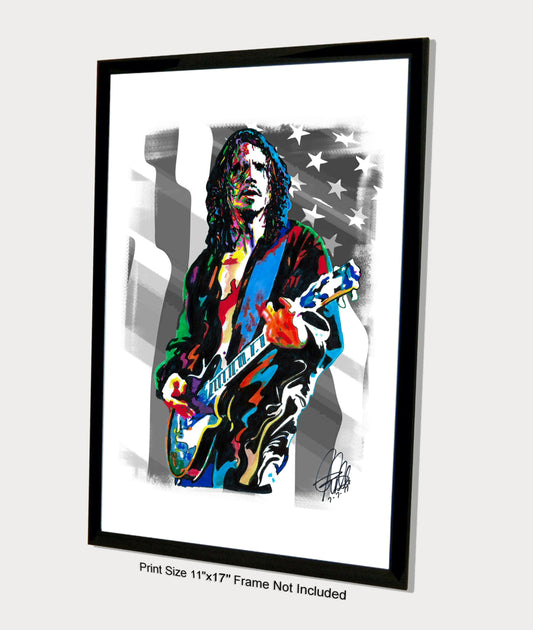 Chris Cornell Soundgarden Singer Hard Rock Music Poster Print Wall Art 11x17