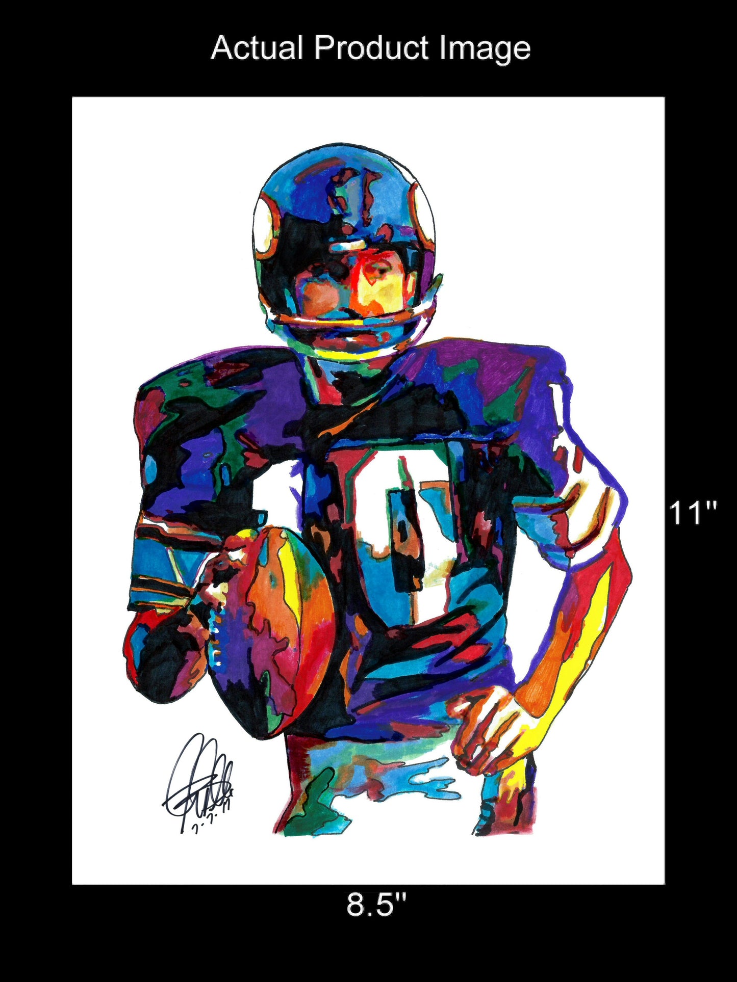 Fran Tarkenton Minnesota Vikings QB Football Sports Print Poster Wall Art 8.5x11