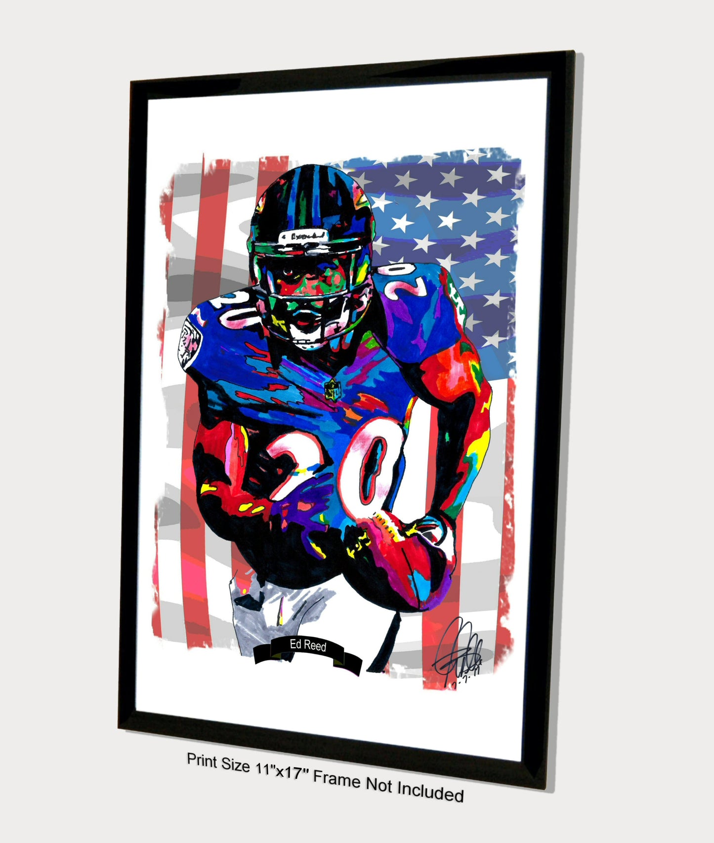 Ed Reed Baltimore Ravens Safety NFL Football Sports Poster Print Wall Art 11x17