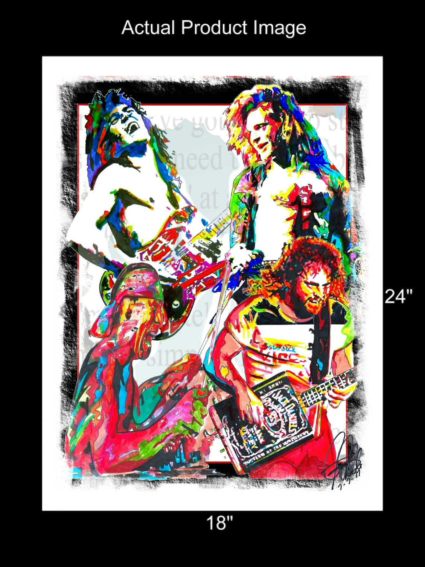 Van Halen Rock Music Poster Print Wall Art 18x24