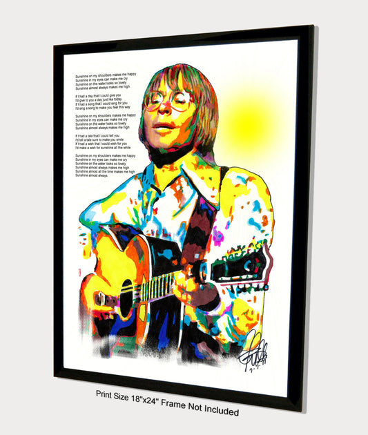 John Denver Sunshine on My Shoulders Singer Music Poster Print Wall Art 18x24