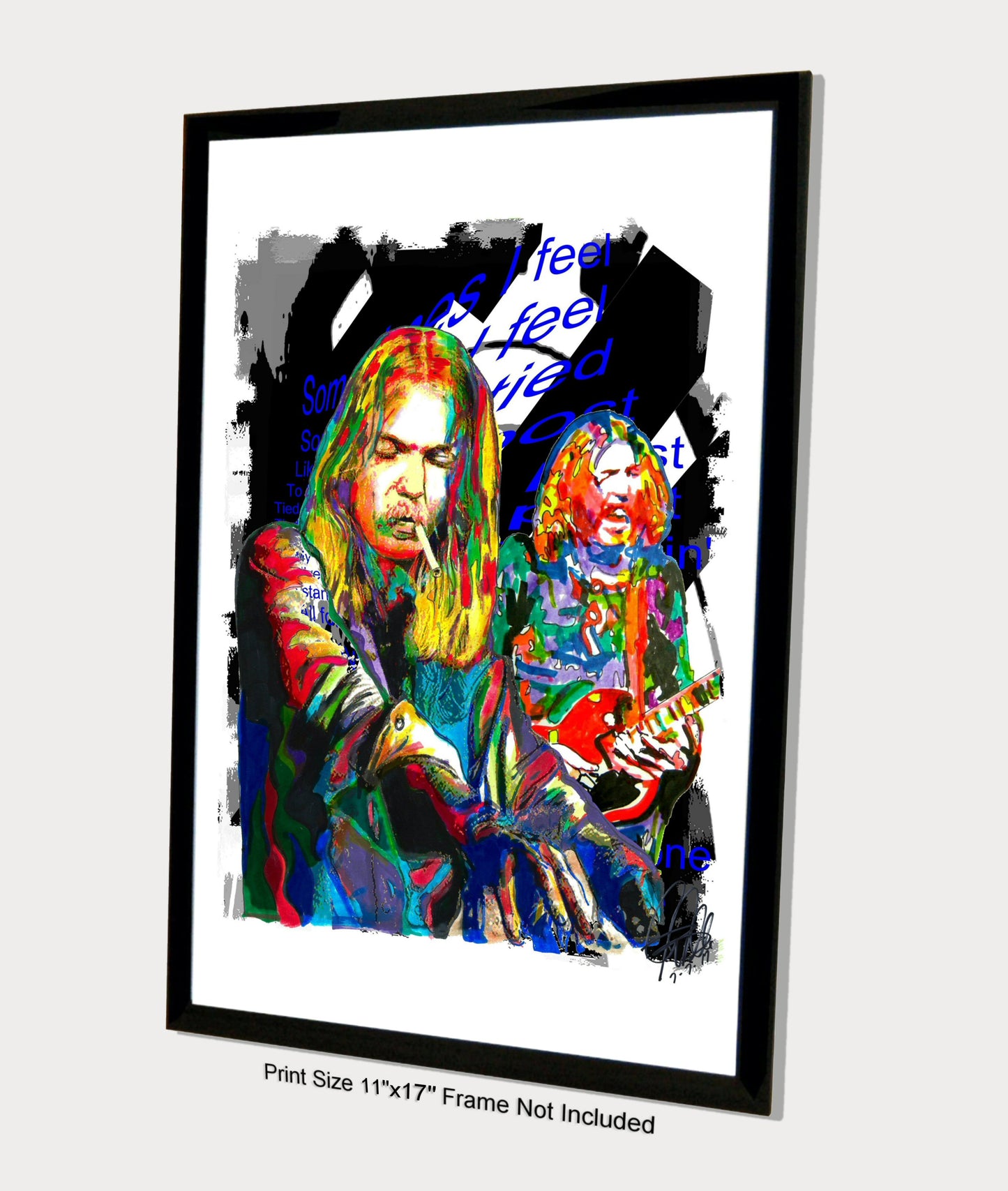 Gregg & Duane Allman Southern Rock Music Poster Print Wall Art 11x17