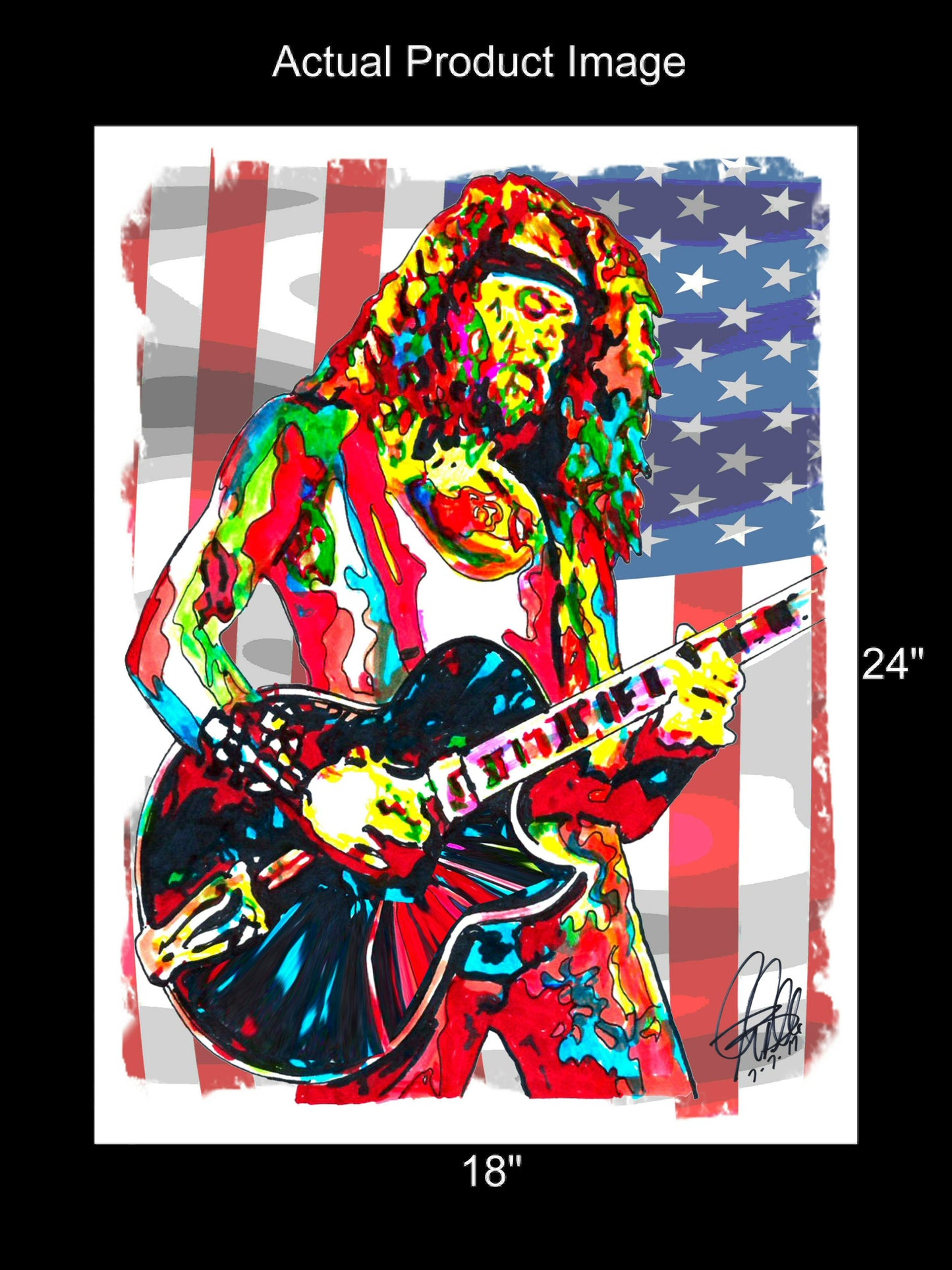 Ted Nugent Guitar Hard Rock Music Poster Print Wall Art 18x24