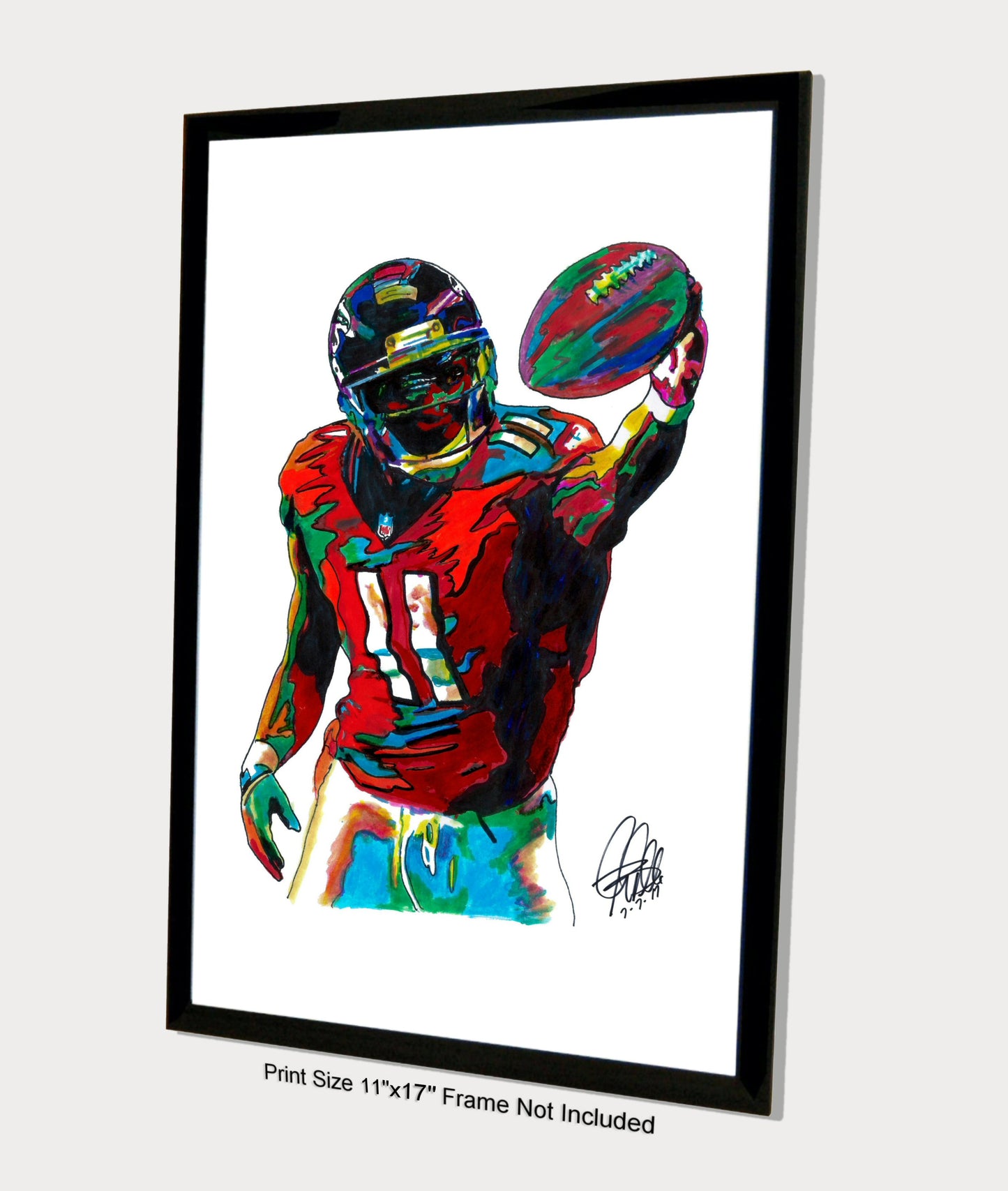 Julio Jones Atlanta Falcons Football Poster Print Wall Art 11x17