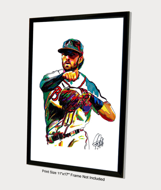 Dansby Swanson Atlanta Braves Baseball Sports Print Poster Wall Art 11x17