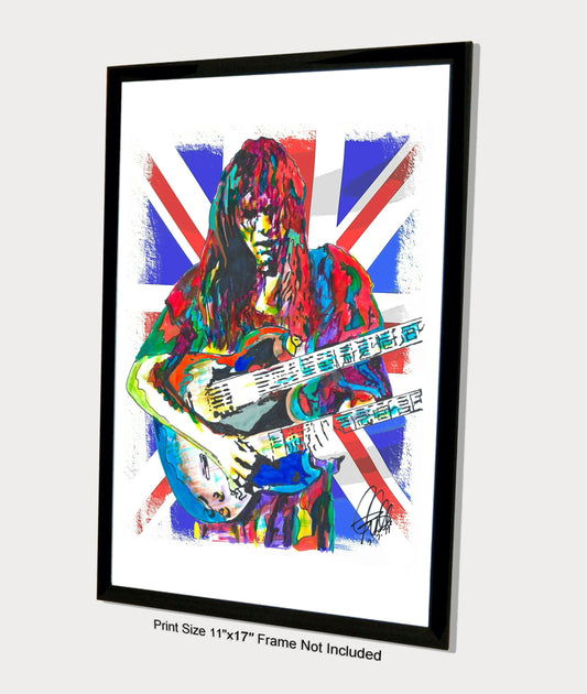 Steve Howe Yes Guitar Progressive Rock Print Poster Wall Art 11x17