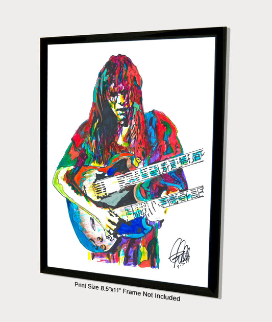 Steve Howe Yes Guitar Rock Print Poster Wall Art 8.5x11