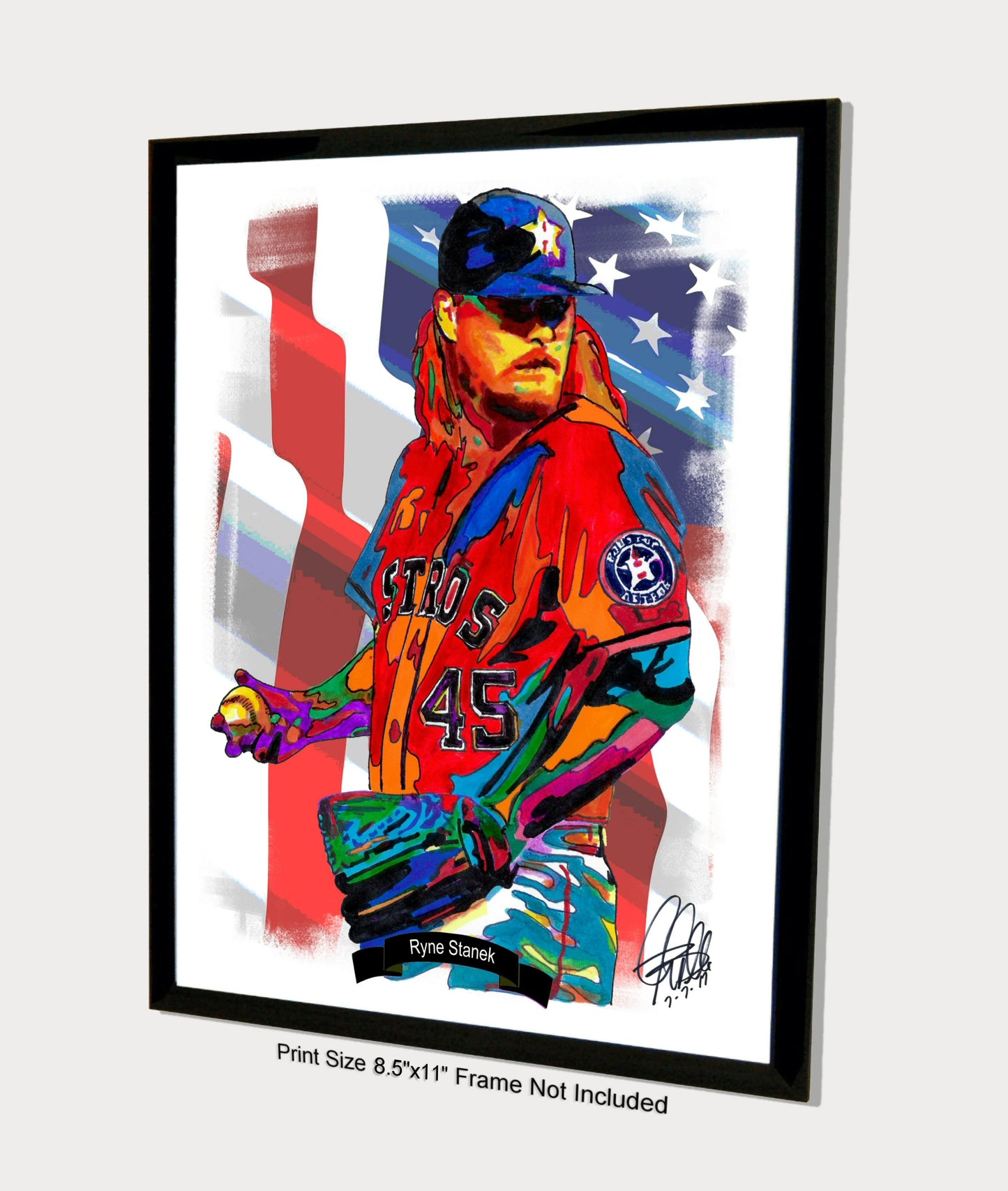 Ryne Stanek Houston Astros Baseball Sports Print Poster Wall Art 8.5x11