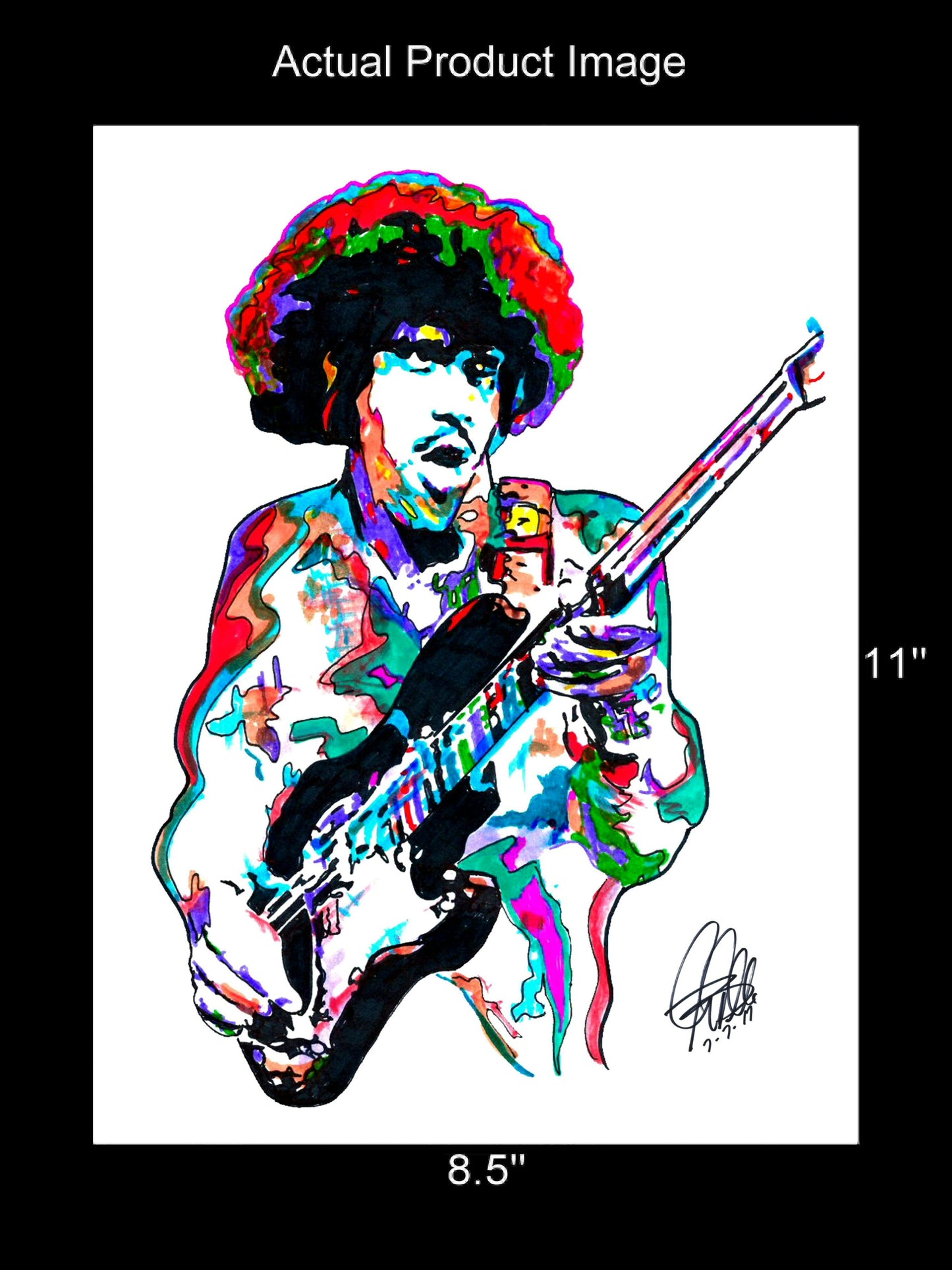 Phil Lynott Thin Lizzy Singer Rock Music Poster Print Wall Art 8.5x11