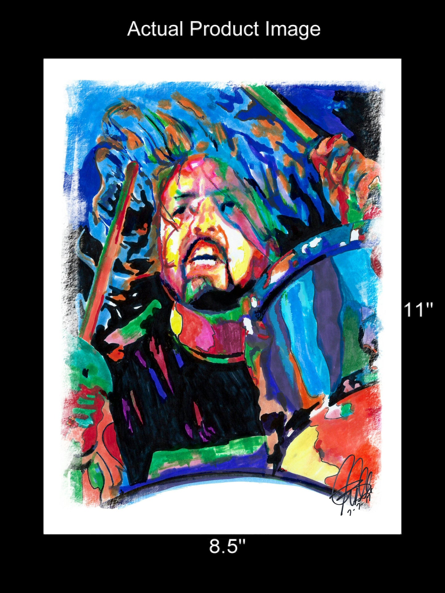 Dave Grohl Foo Fighters Rock Music Poster Print Wall Art 8.5x11