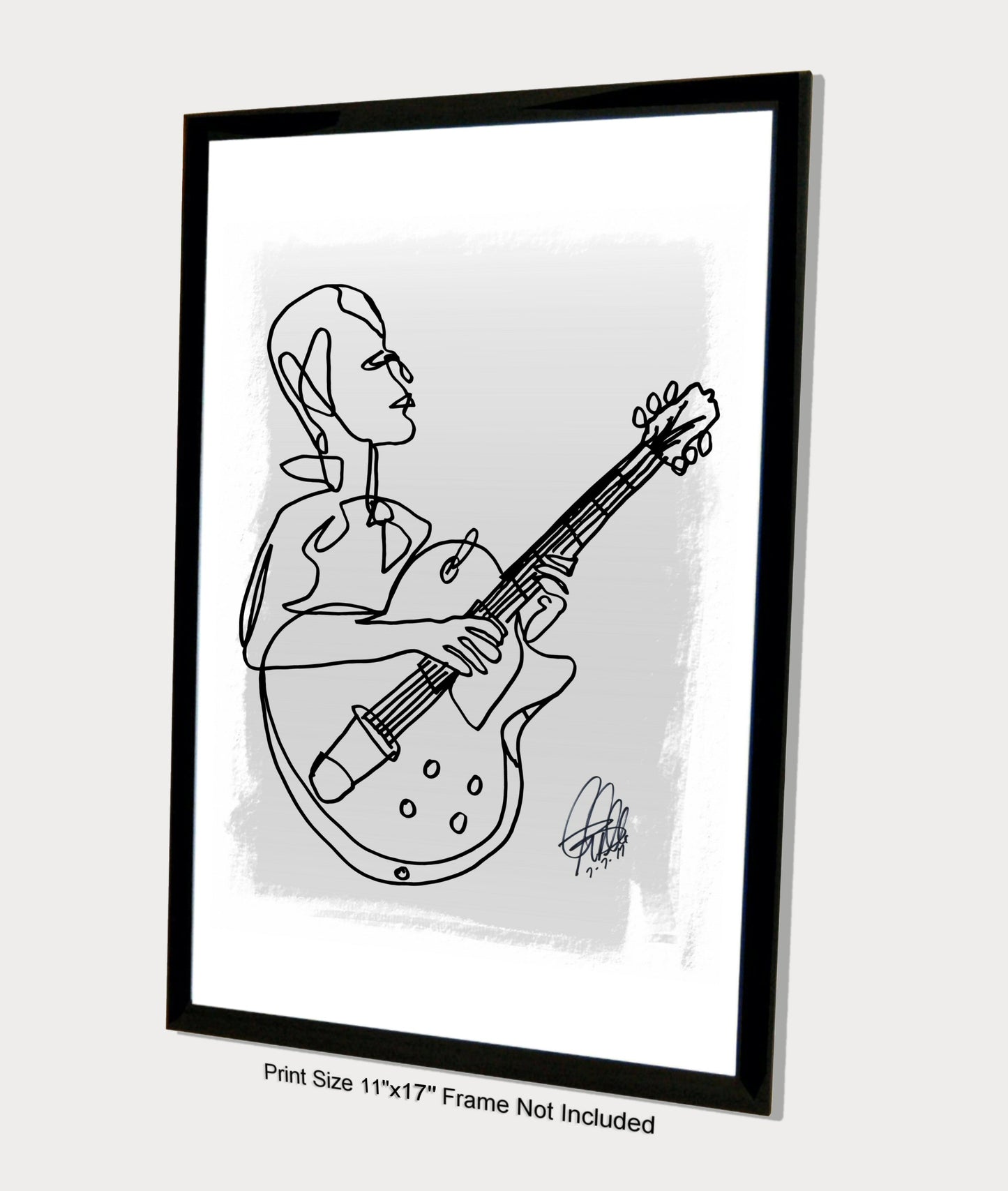 Jazz Bebop Guitar Player Music Poster Print Wall Art 11x17