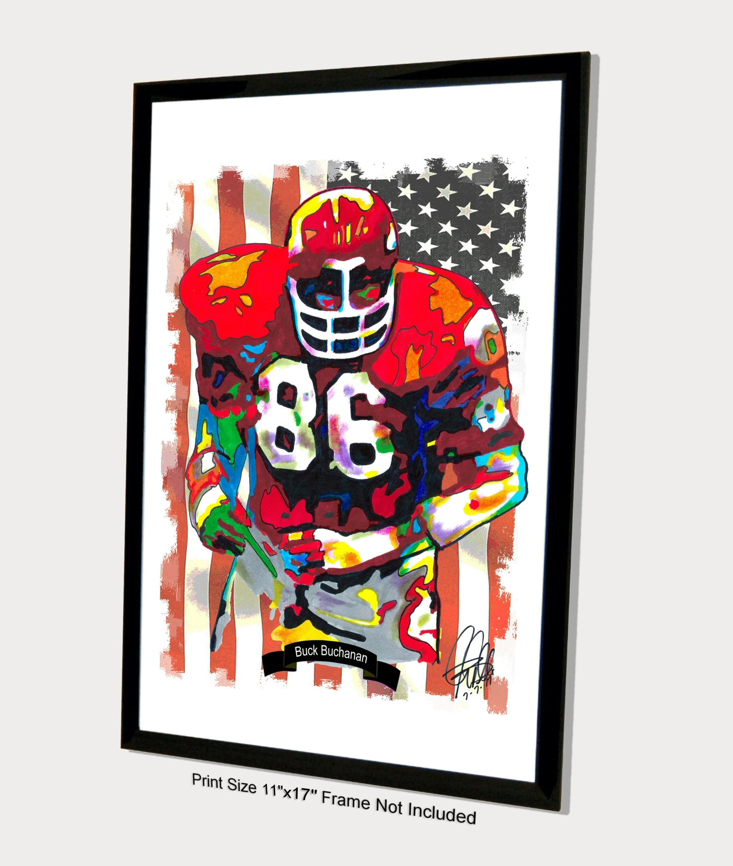 Buck Buchanan Kansas City Chiefs Football Poster Print Wall Art 11x17