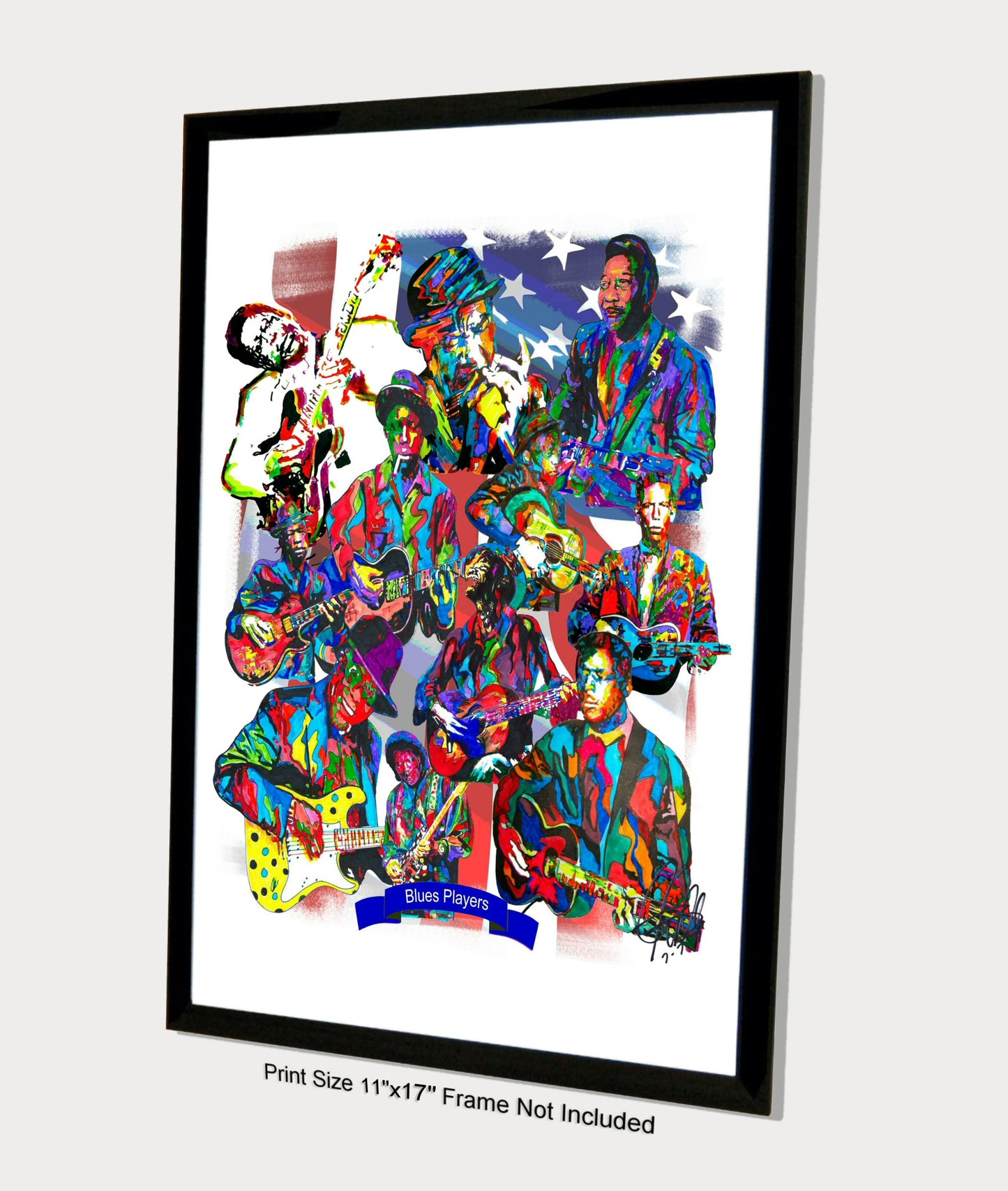 Blues Players BB King Robert Johnson Music Print Poster Wall Art 11x17