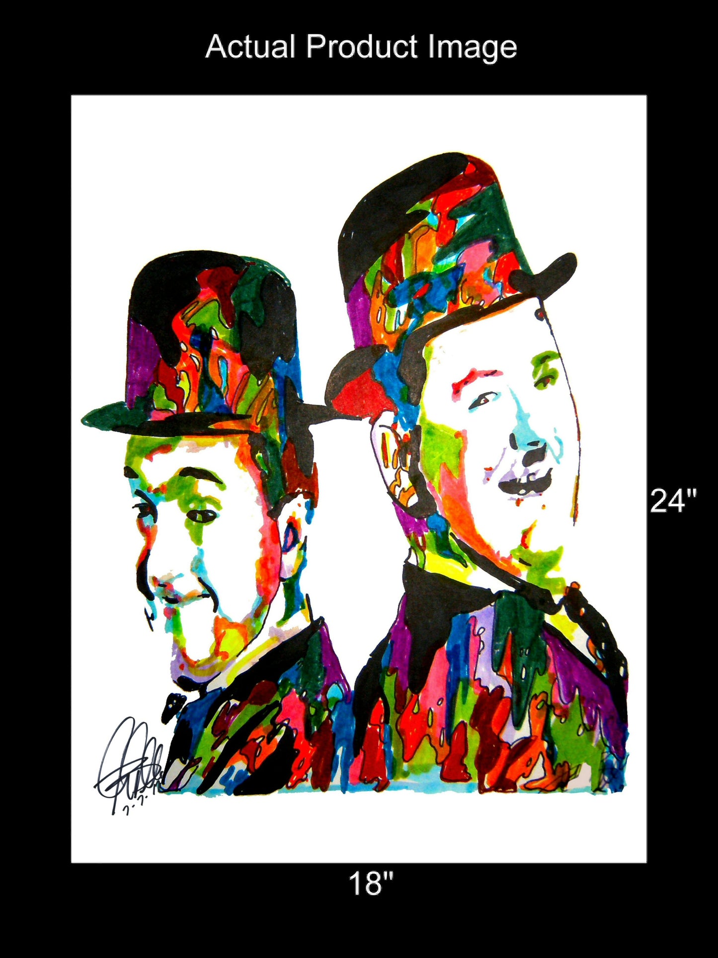 Laurel and Hardy Comedy Poster Print Wall Art 18x24