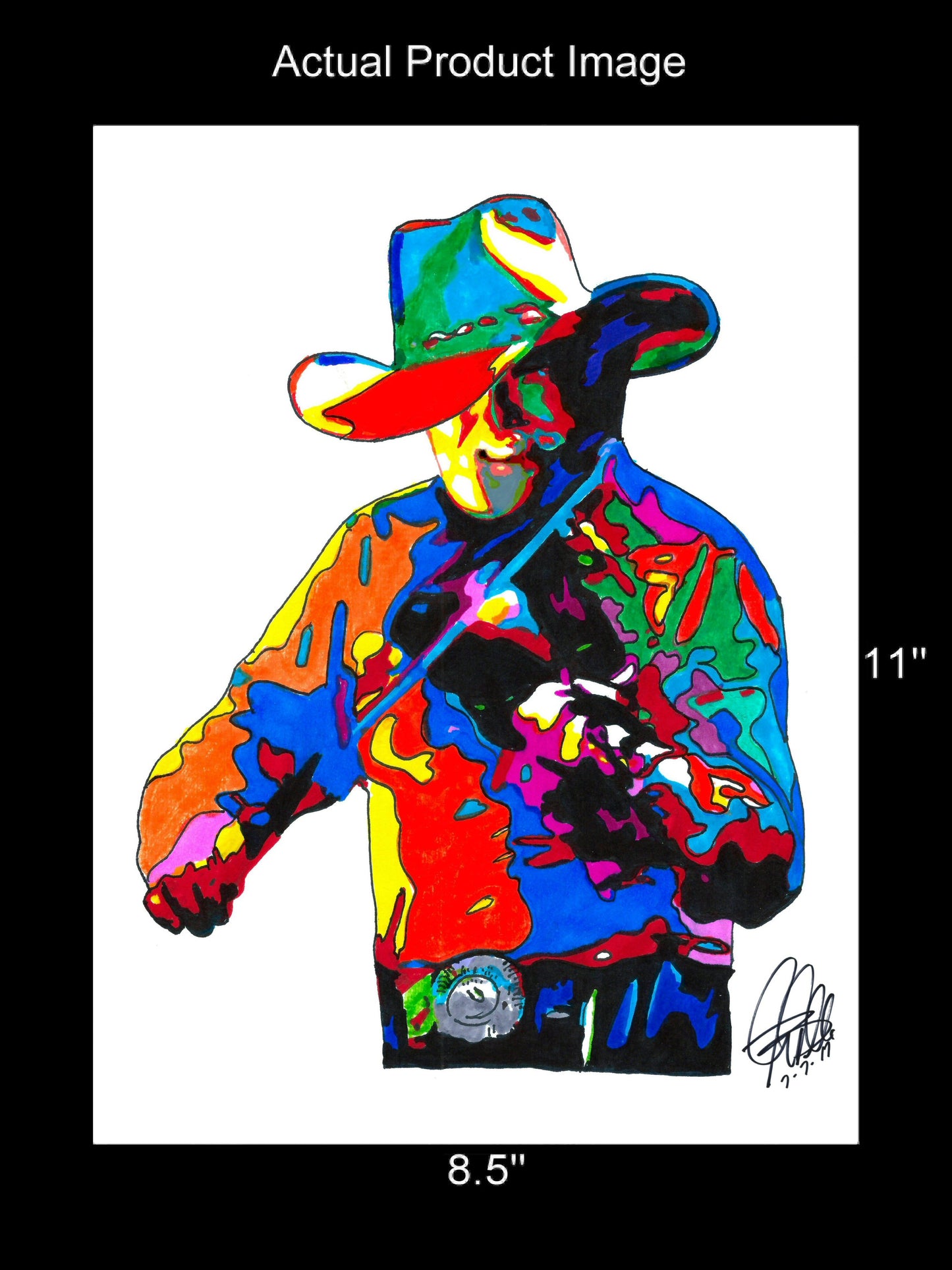 Charlie Daniels Singer Fiddle Southern Rock Music Poster Print Wall Art 8.5x11