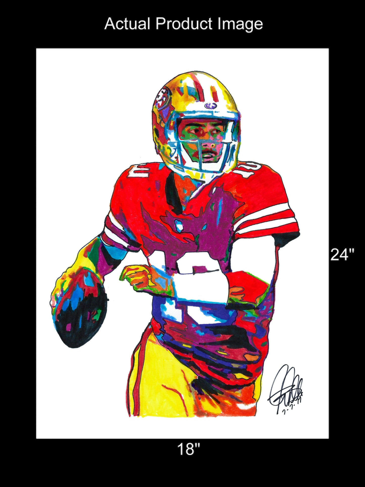 Jimmy Garoppolo San Francisco 49ers Football Sports Poster Print Wall Art 18x24