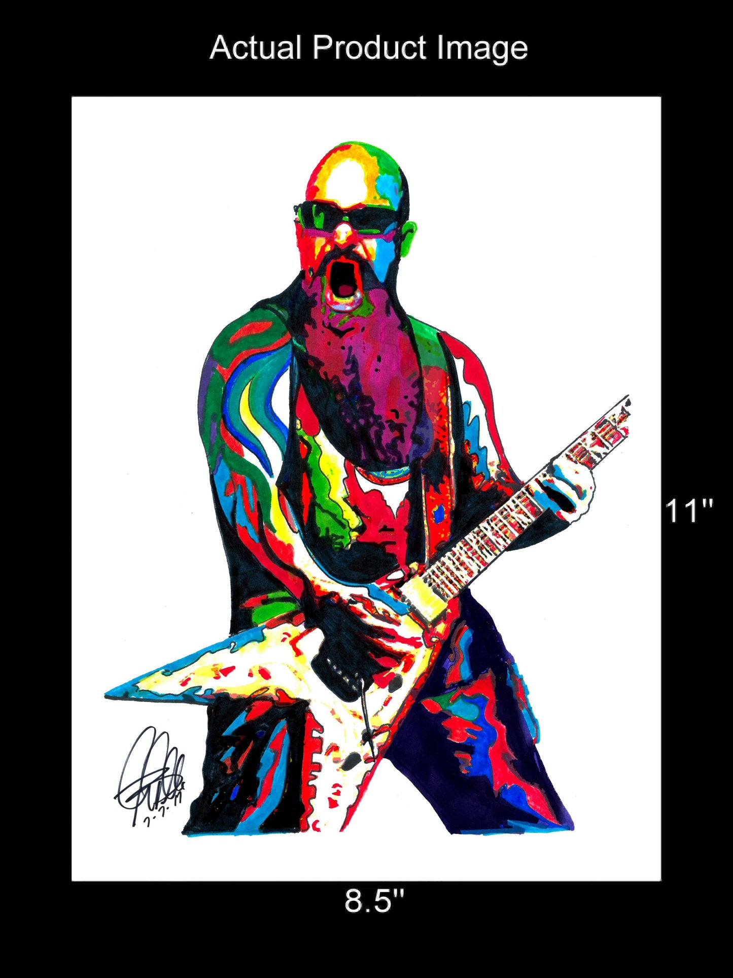 Kerry King Slayer Guitar Thrash Heavy Metal Music Poster Print Wall Art 8.5x11