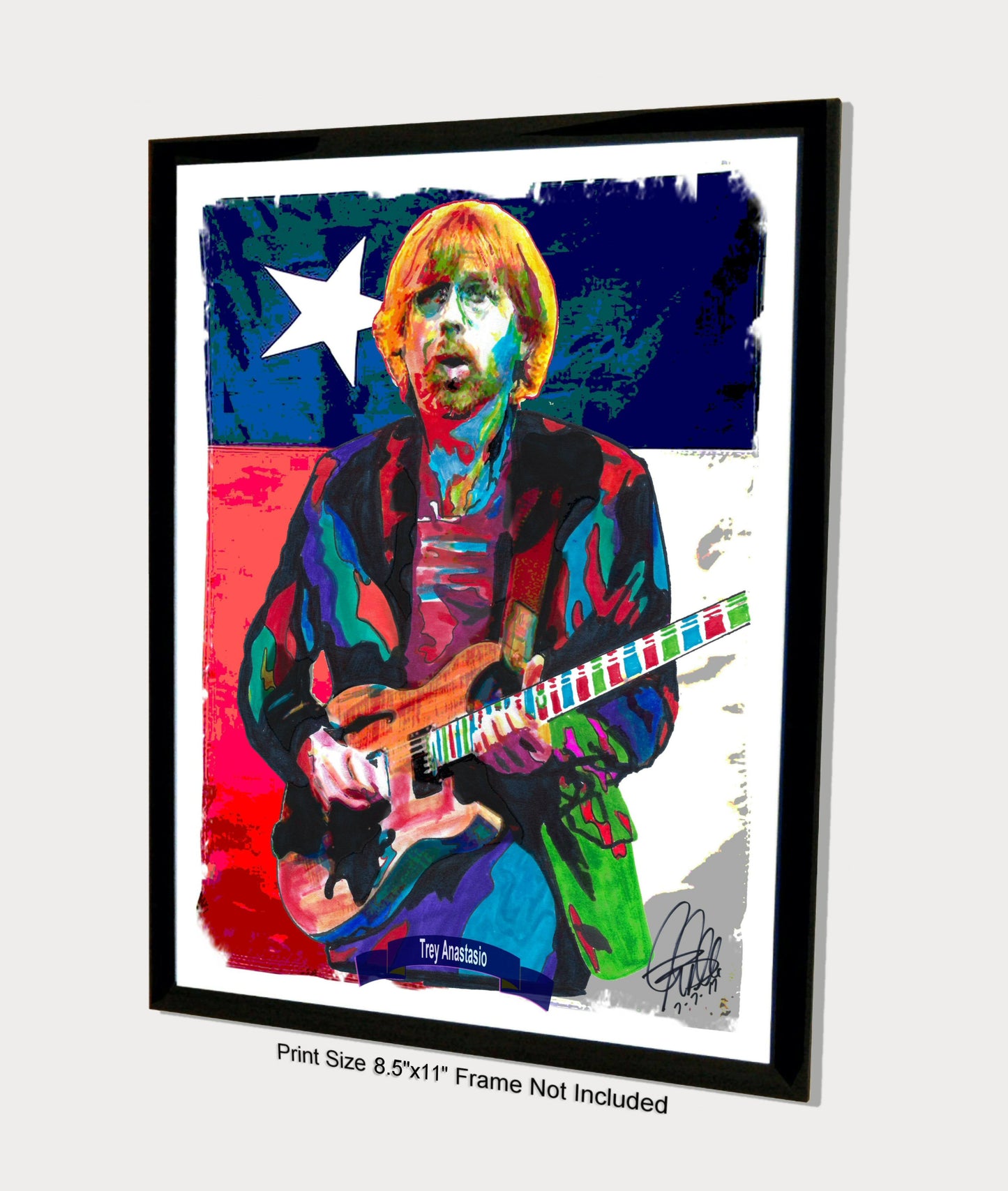 Trey Anastasio Phish Singer Guitar Rock Music Poster Print Wall Art 8.5x11