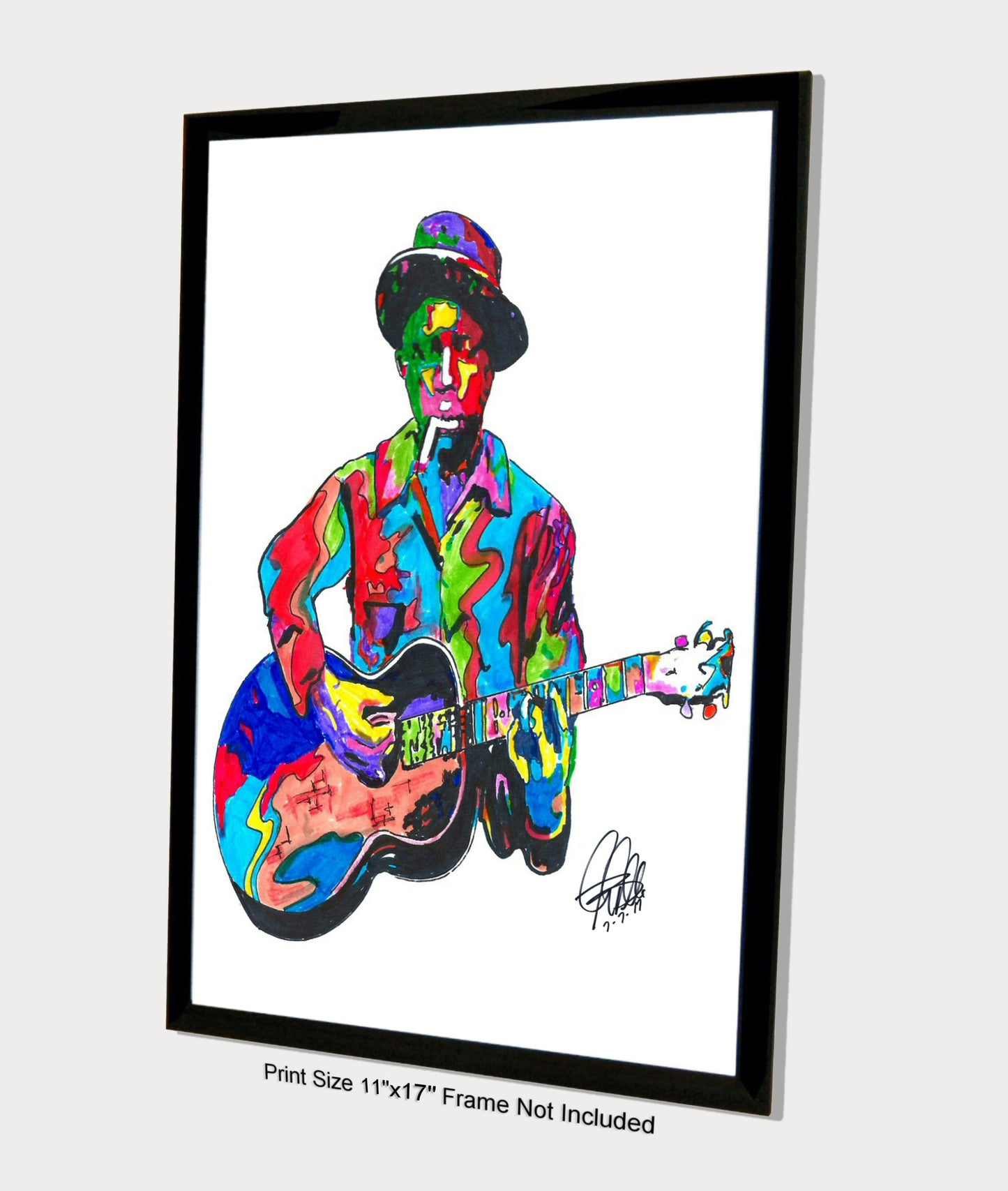 Robert Johnson Singer Blues Guitar Music Poster Print Wall Art 11x17