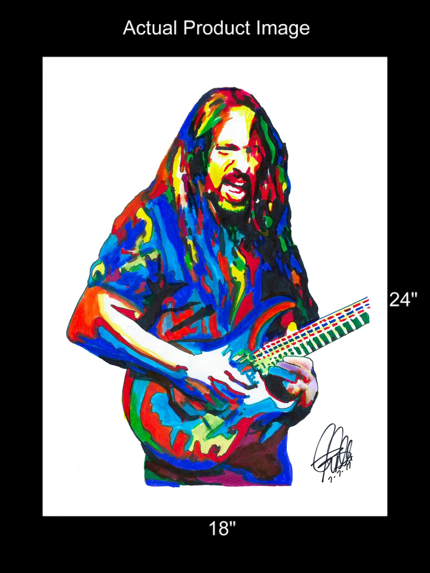 John Petrucci Dream Theater Guitar Rock Music Poster Print Wall Art 18x24