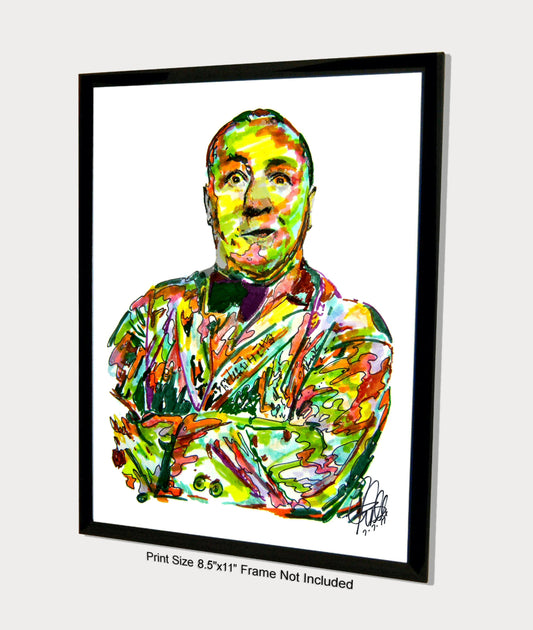 Curly Howard Three Stooges Comedy Poster Print Wall Art 8.5x11