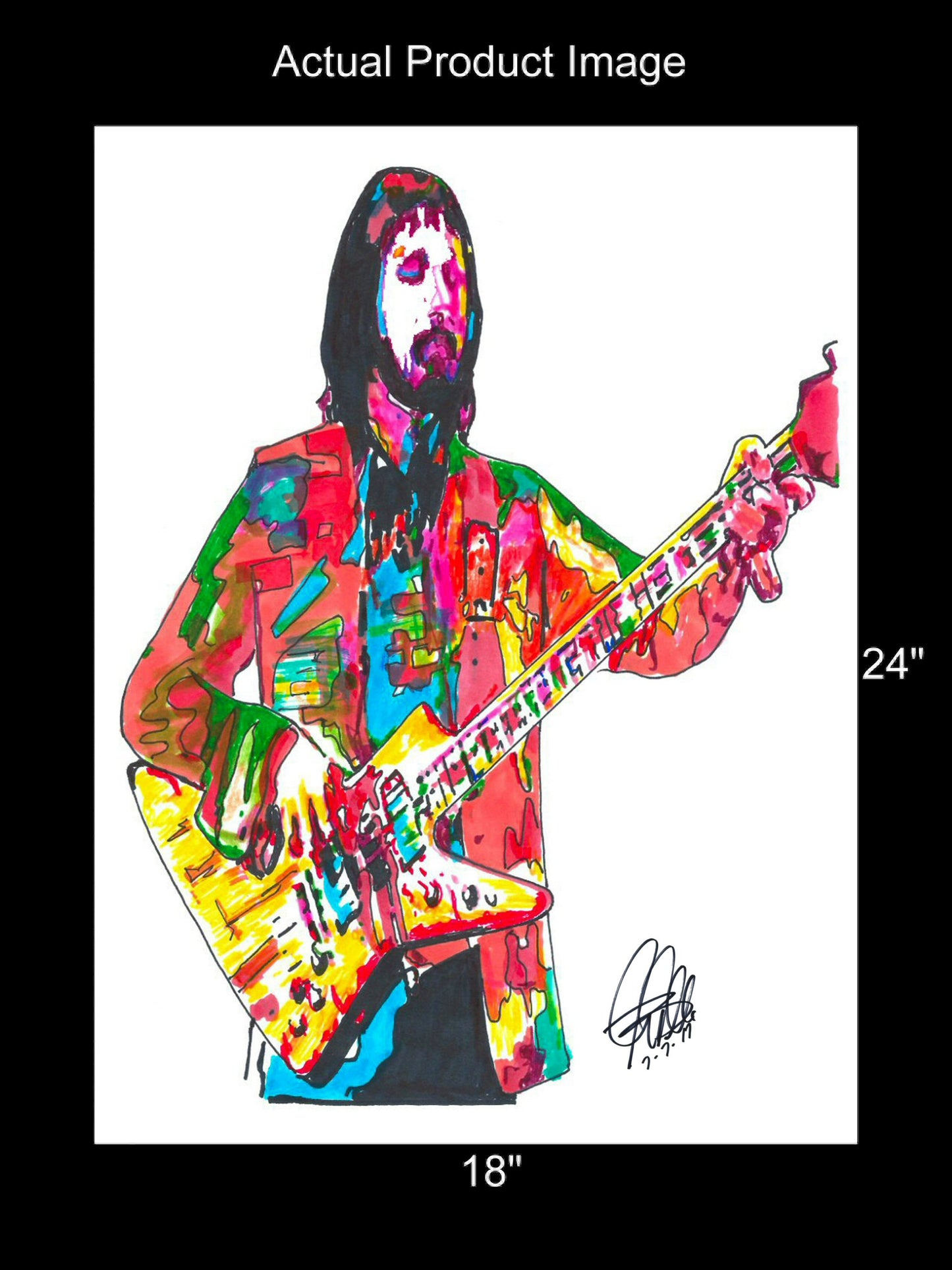 John Entwistle The Who Bass Guitar Rock Music Poster Print Wall Art 18x24