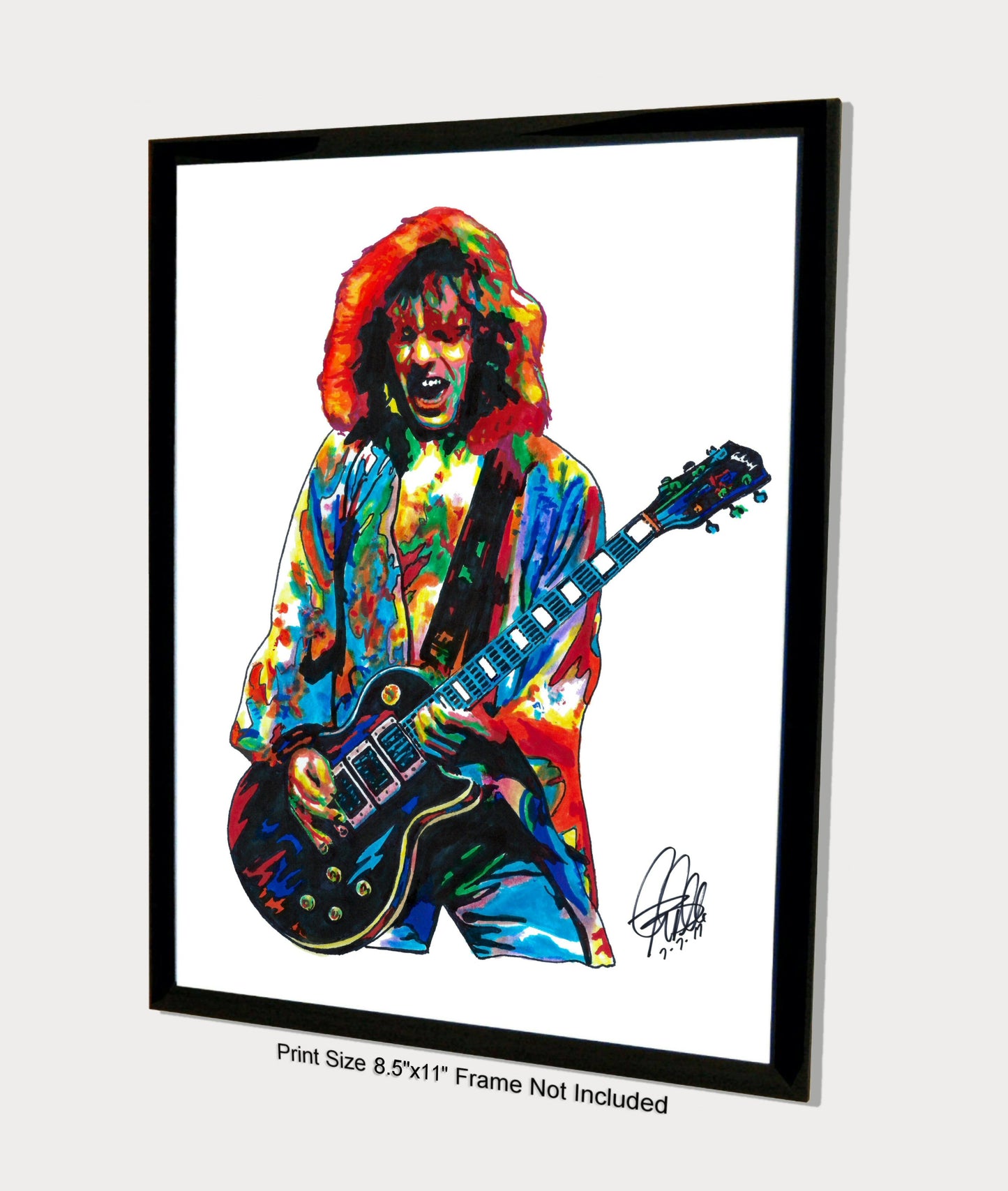 Peter Frampton Guitar Rock Music Poster Print Wall Art 8.5x11