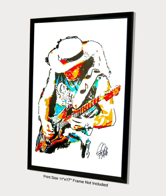 Stevie Ray Vaughan SRV Blues Rock Music Print Poster Wall Art 11x17