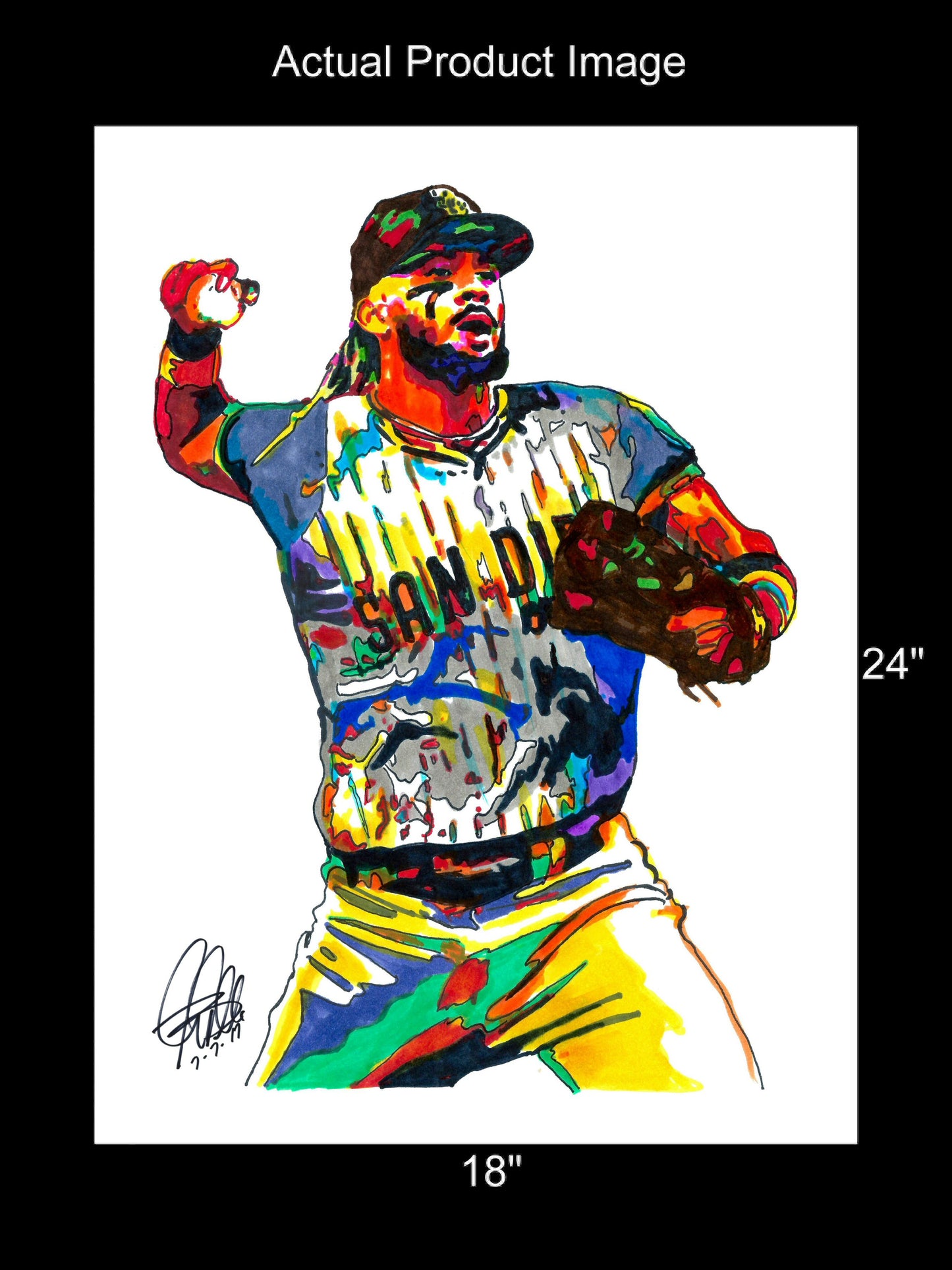 Fernando Tatis Jr San Diego Padres Sports Poster Print Wall Art 18x24