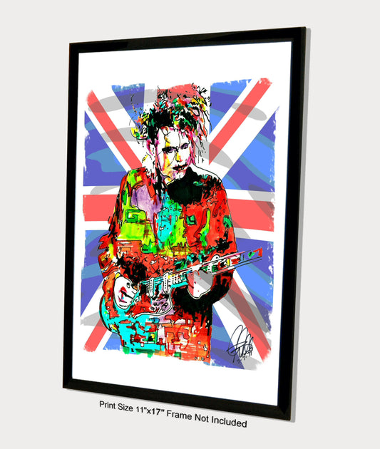 Robert Smith The Cure Goth Rock Music Poster Print Wall Art 11x17