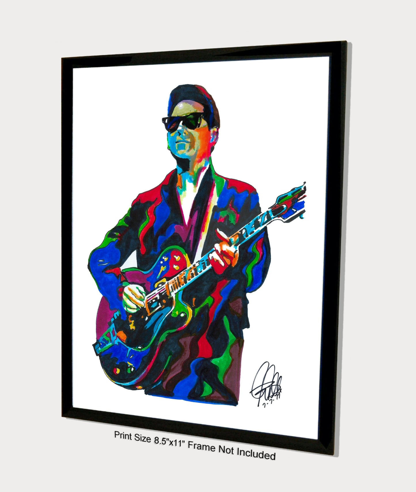 Roy Orbison Singer Guitar Rockabilly Music Poster Print Wall Art 8.5x11