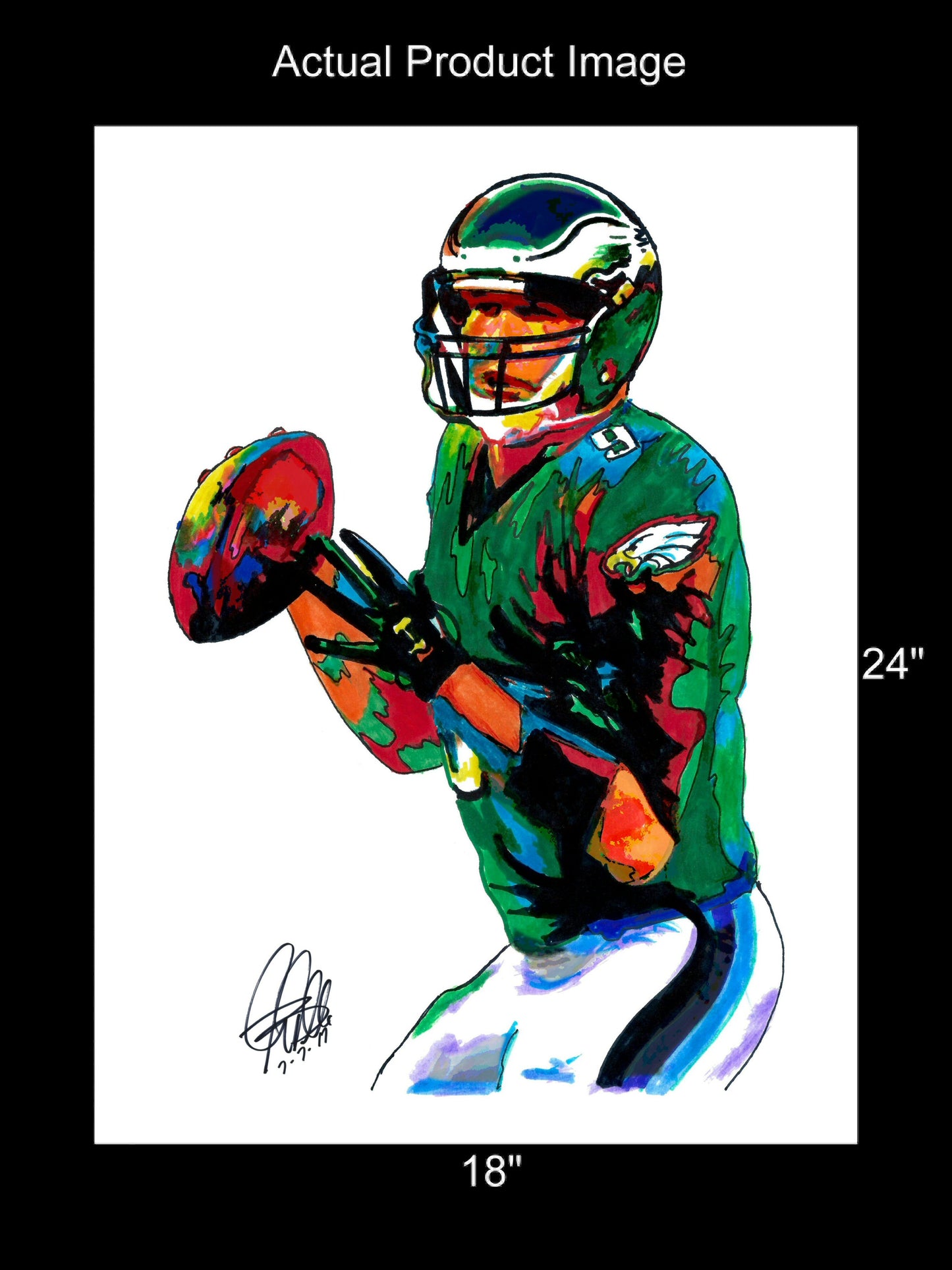 Nick Foles Philadelphia Eagles Football Poster Sports Print Wall Art 18x24