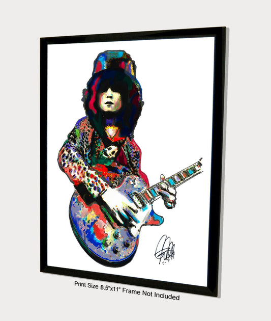 Marc Bolan T Rex Singer Guitar Rock Music Poster Print Wall Art 8.5x11