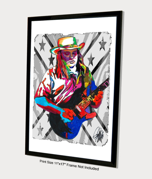 Ed King Lynyrd Skynyrd Guitar Rock Music Poster Print Wall Art 11x17