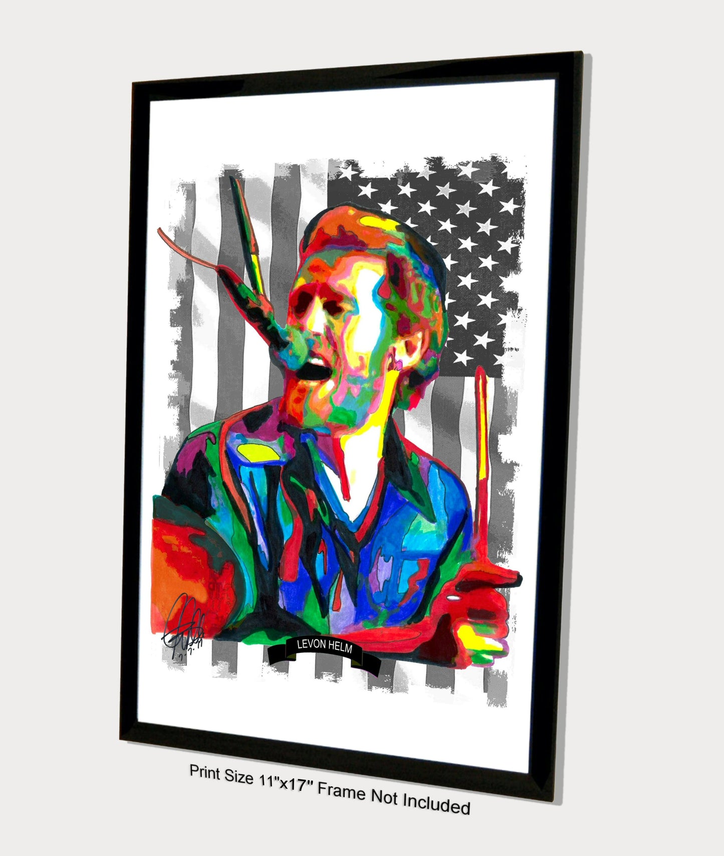 Levon Helm The Band Drums Rock Music Poster Print Wall Art 11x17